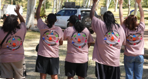 Women rangers at the Ross River camp (ABC News: Elsie Lange)